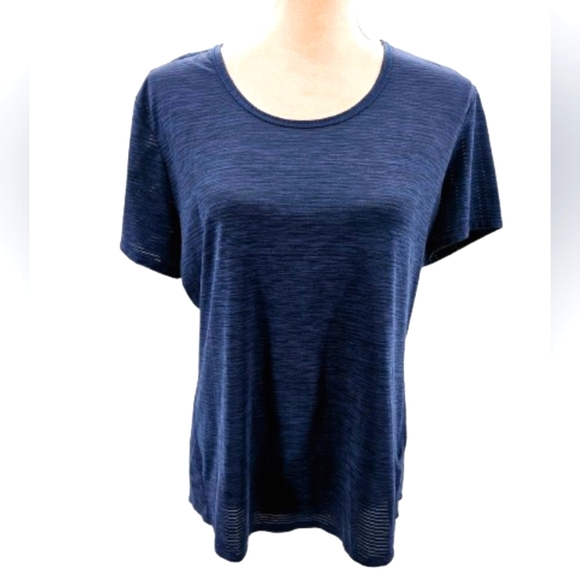 ATHLETA Navy Blue Athletic Shirt - Picture 1 of 10